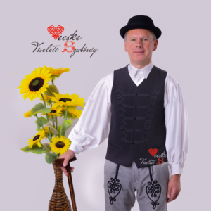 Férfi feket Bocskai mellény