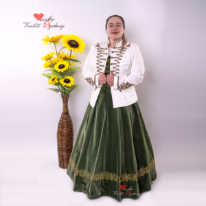 Női Mente Fehér Arany zsinórozással