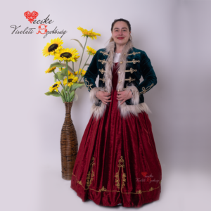 Női Zöld Mente Arany zsinórozással