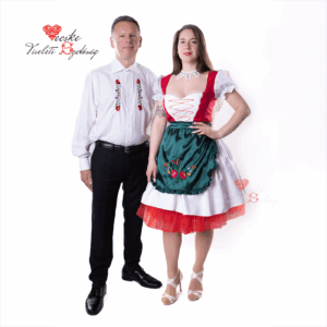 Szüreti ruha Kalocsai motívumos kötővel