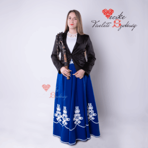 Fekete tulipán motívumos női blézer